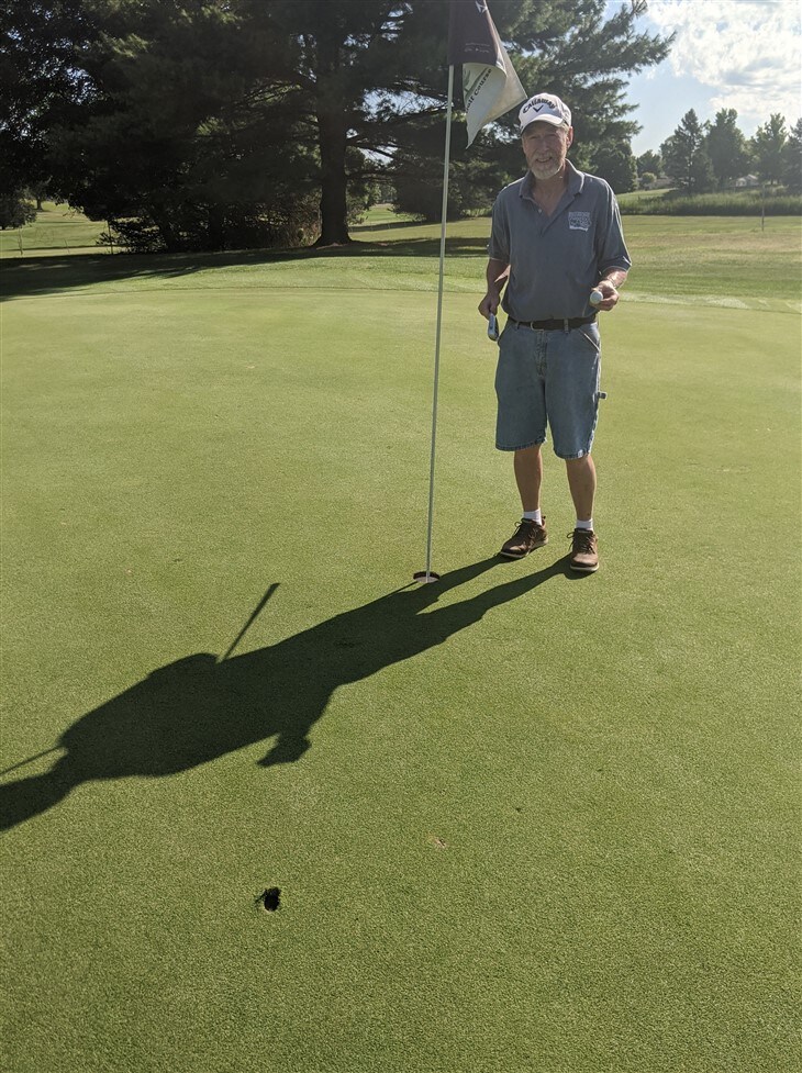 Marks 4th hole in one.