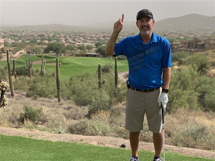 Hole in one at Gold Canyon Dinosaur Mountain #5