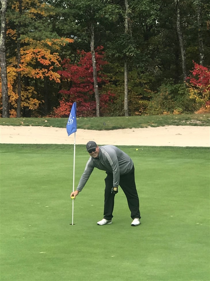 229 Yard 3 Hybrid that never left the flag!