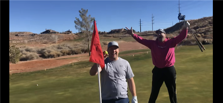 G3’s first, Coral Canyon St. George Utah #3. 156 yards 9 Iron.