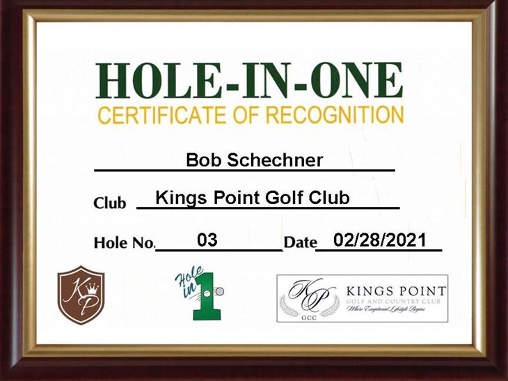 Hole-In-One 3rd Hole Kings Point Delray Beach FL